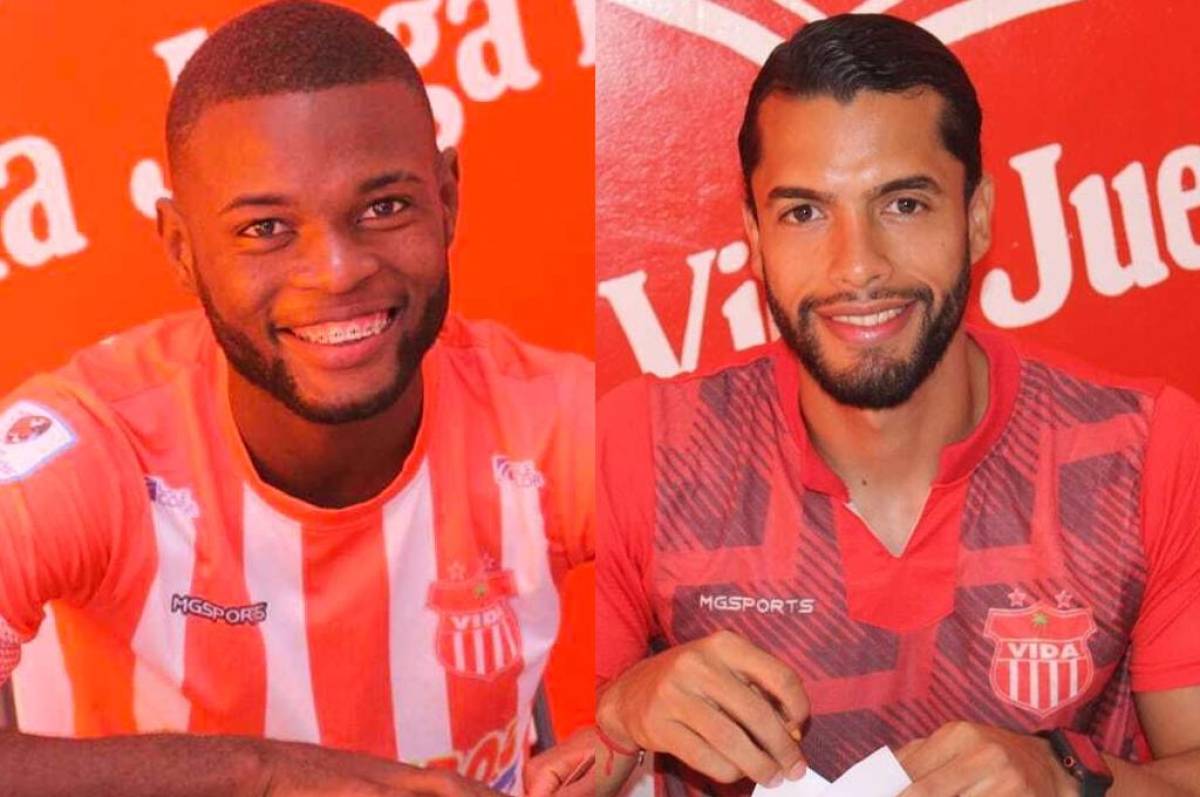 Elison Rivas y Nelson Muñoz, dos de los últimos fichajes del Vida para el Clausura 2022.