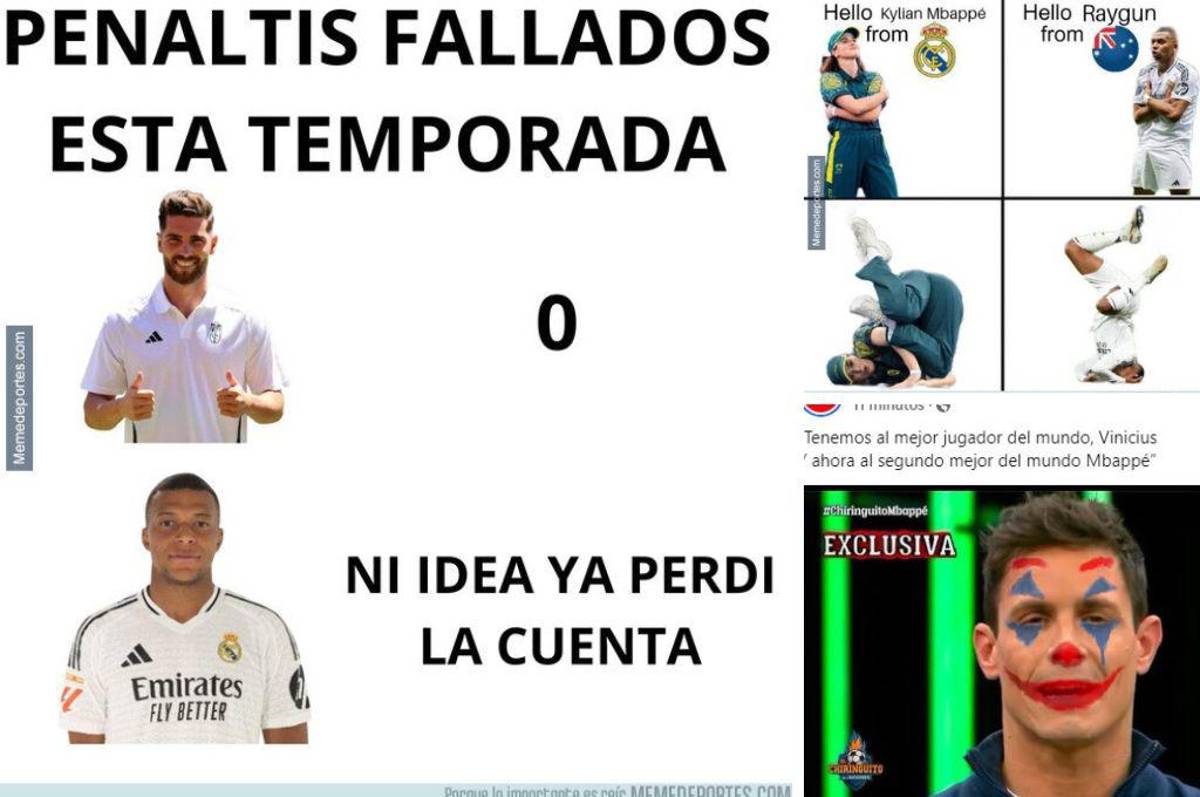 Los memes destrozan a Mbappé por fallar otro penal y al Real Madrid tras perder ante el Athletic Bilbao en LaLiga