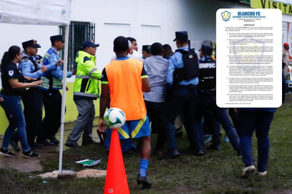 Olancho FC lanza comunicado y solicita reconsideración a la Comisión de Disciplina tras polémica en el duelo contra Marathón