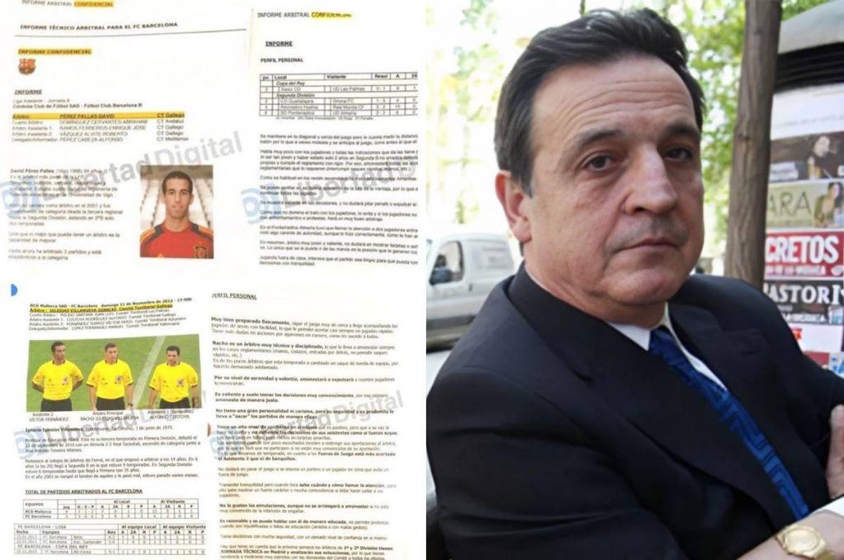 Salen a la luz los informes arbitrales que Negreira redactaba para el Barcelona: “No tiene una gran personalidad ni carisma”