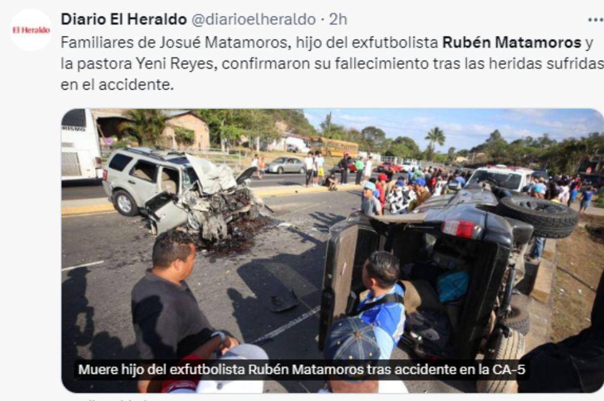 Ruben Matamoros recibe apoyo y solidaridad de la prensa hondureña y club de fútbol tras la muerte de su hijo menor