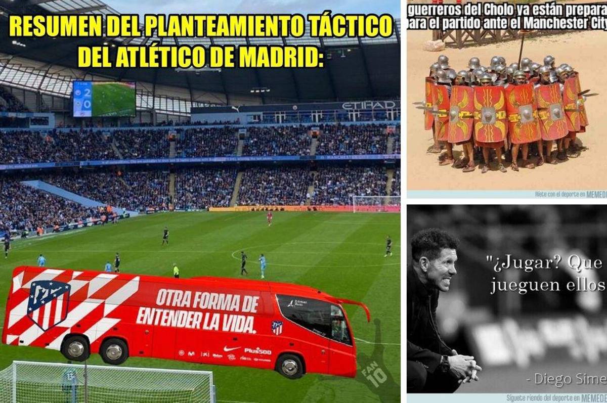 Los memes destrozan a Simeone y al Atlético por jugar metido atrás ante el Manchester City en Champions