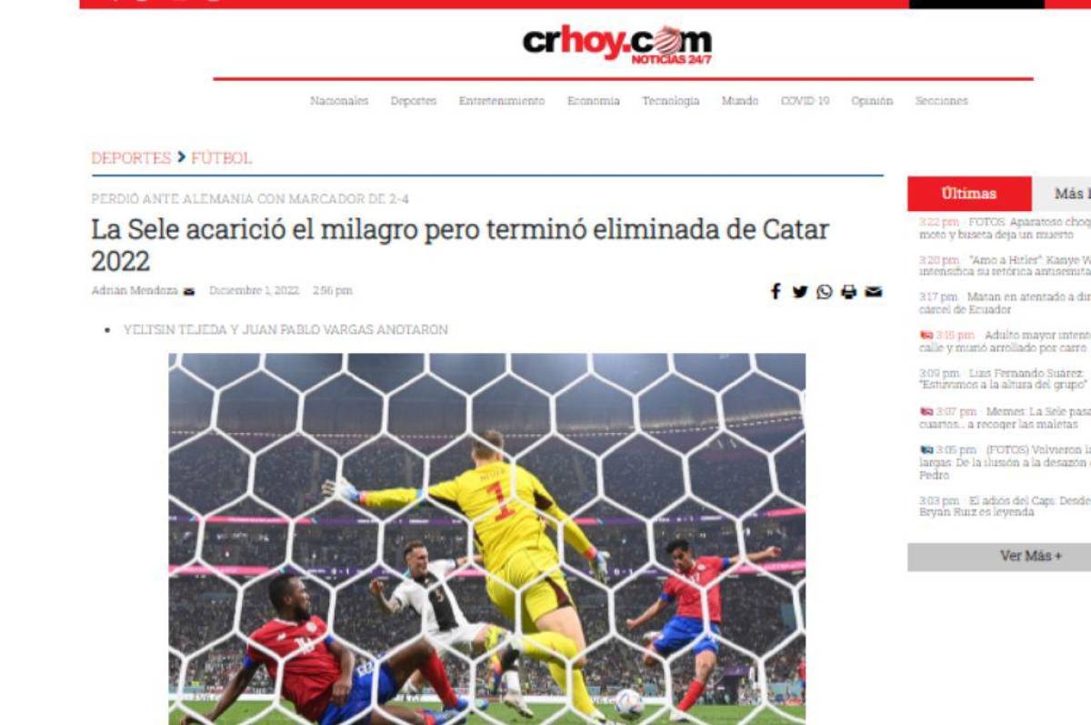 “Con las botas puestas” prensa de Costa Rica destaca presentación de su selección en el Mundial de Qatar