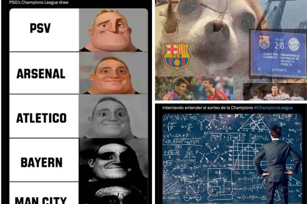 Los crueles memes del sorteo de la Champions League donde destrozan al Barcelona y PSG por sus rivales