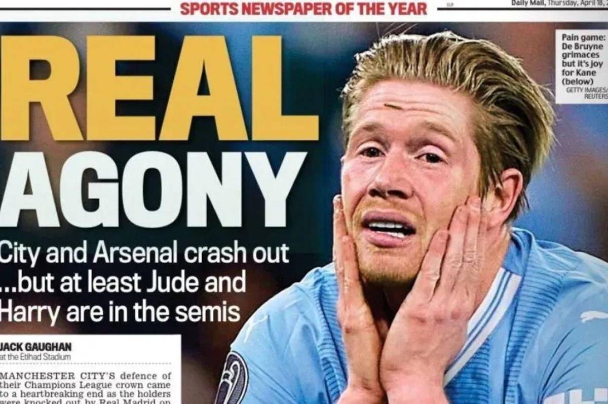 “Miseria”, “Pagó la multa”: la prensa inglesa explota contra Guardiola por la eliminación del City ante el Real Madrid