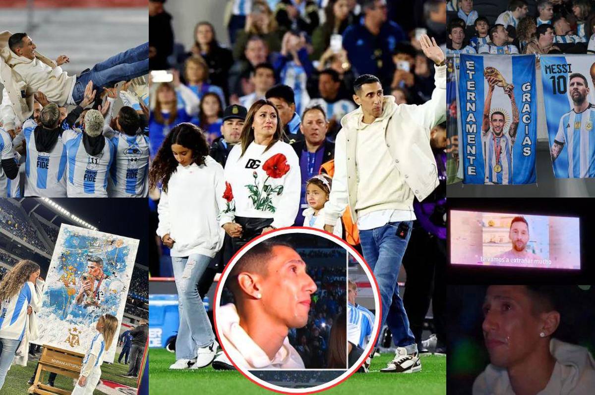 Di María se despide de Argentina: Las palabras de Messi que lo hicieron llorar y el regalo único que le dieron al Fideo