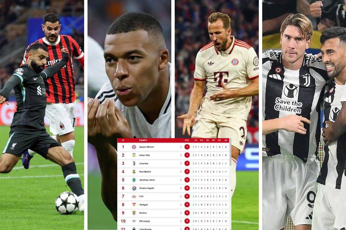La tabla de posiciones de la nueva Champions League: Bayern Munich en la cima tras paliza y Real Madrid también ganó