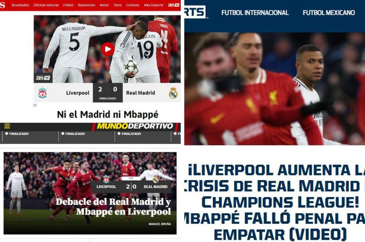 Lo que dice la prensa tras la dura derrota del Real Madrid ante el Liverpool en Champions y no perdonan a Mbappé