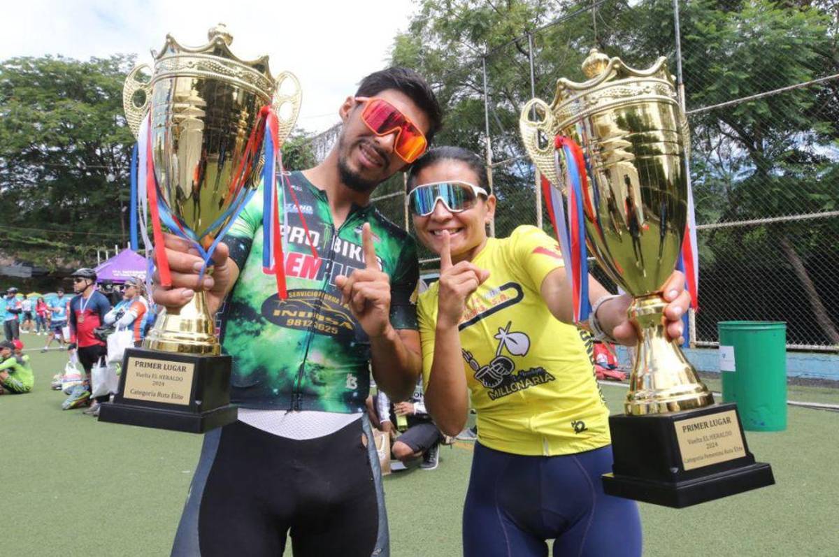 César Castillo y Karen Amaya, el rey y la reina de la decimotercera Vuelta Ciclística de El Heraldo