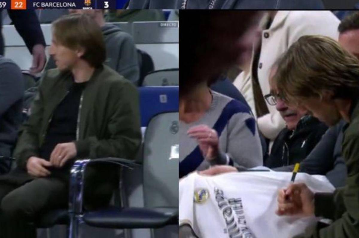 Modric realizó tremendo gesto y Mbappé con cara de pocos amigos: estrellas del Madrid sorprendieron en el clásico del Basketball