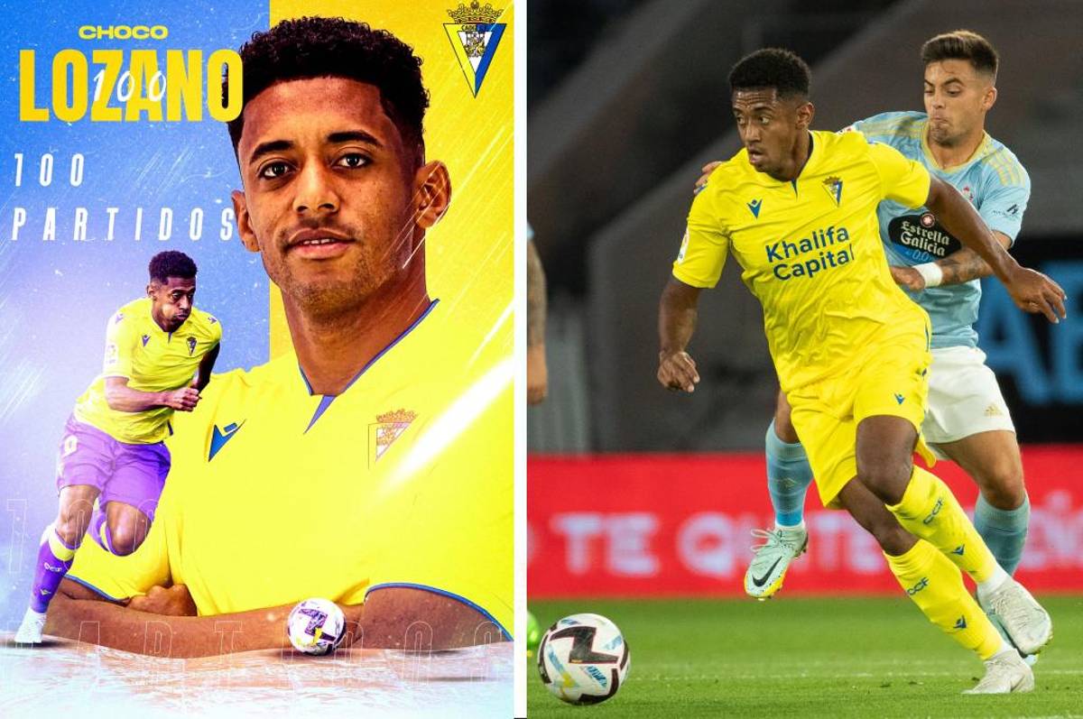 Histórico: el hondureño Choco Lozano cumple 100 partidos jugando con el Cádiz entre la Primera y Segunda de España