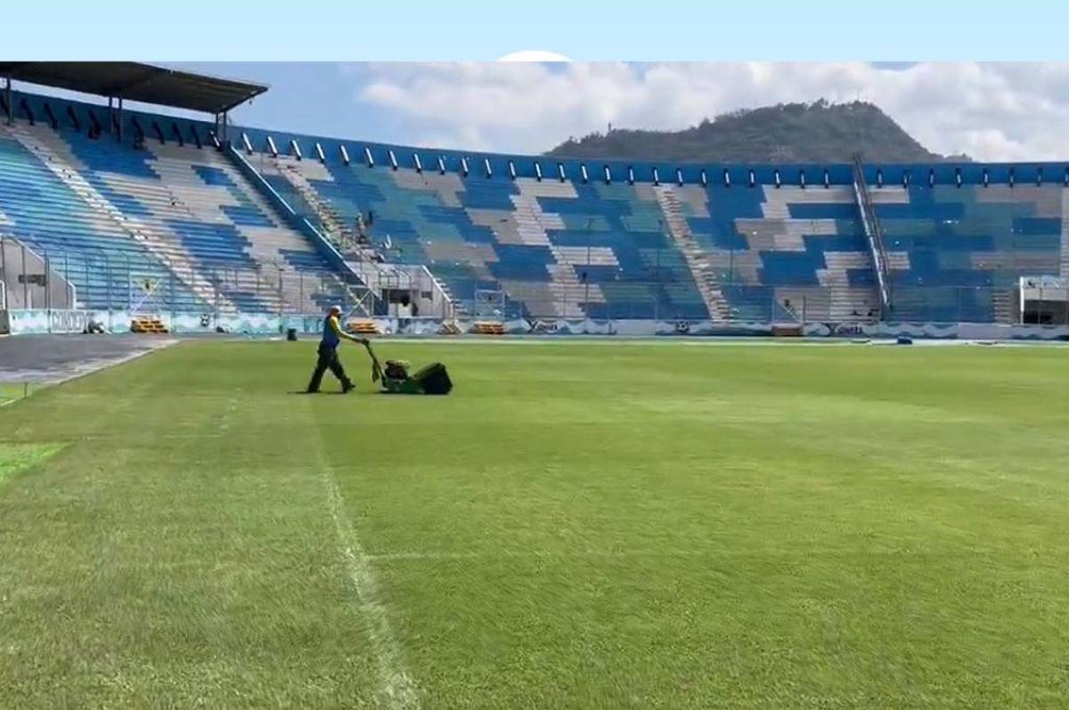 ¡Una mesa de billar! Así luce el estadio Nacional Chelato Uclés, su césped y gradería previo al inicio del Torneo Apertura