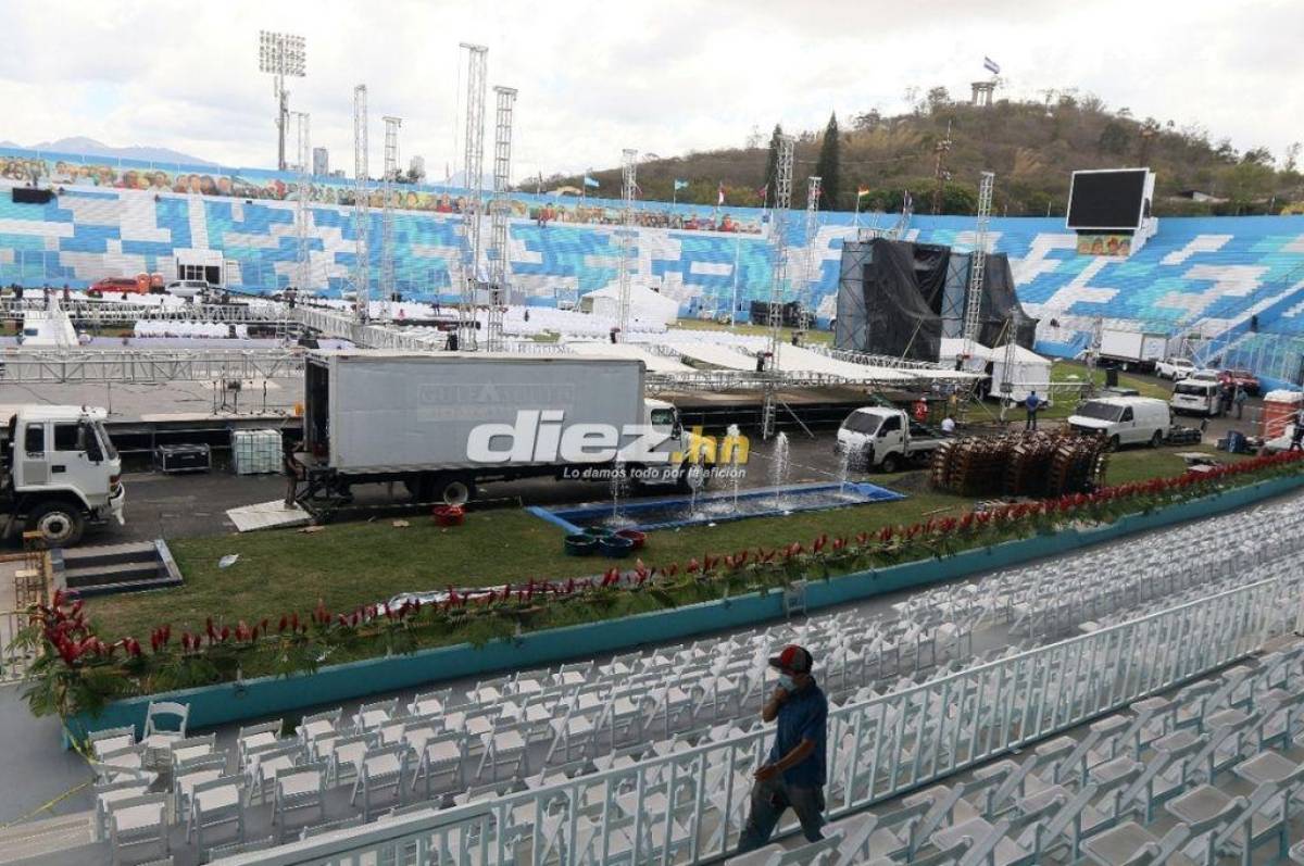 ¡Todo listo! Así luce el estadio Nacional de Tegucigalpa para la toma de posesión de Xiomara Castro