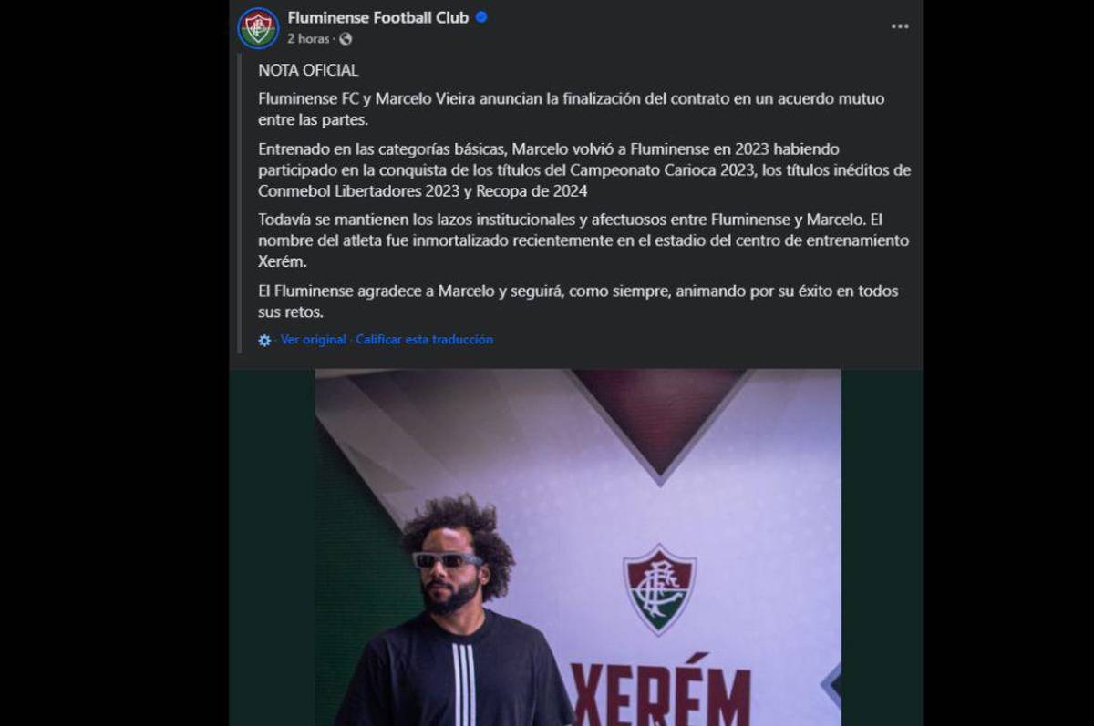 “Demasiada leyenda para un club tan chico” y “falta de respeto”: critican a Fluminense por echar a Marcelo