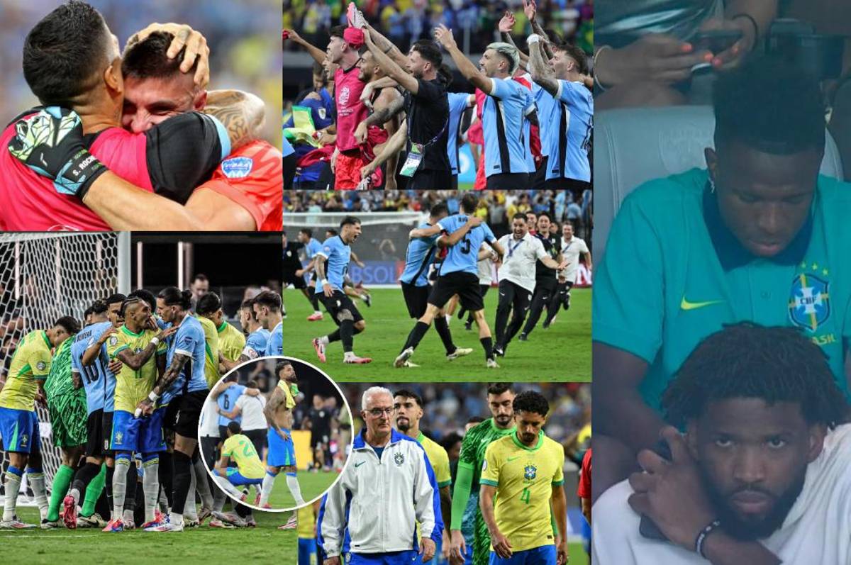 El gran villano de Brasil en la eliminación de Copa América, lágrimas en el festejo de Uruguay y así fue captado Vinicius