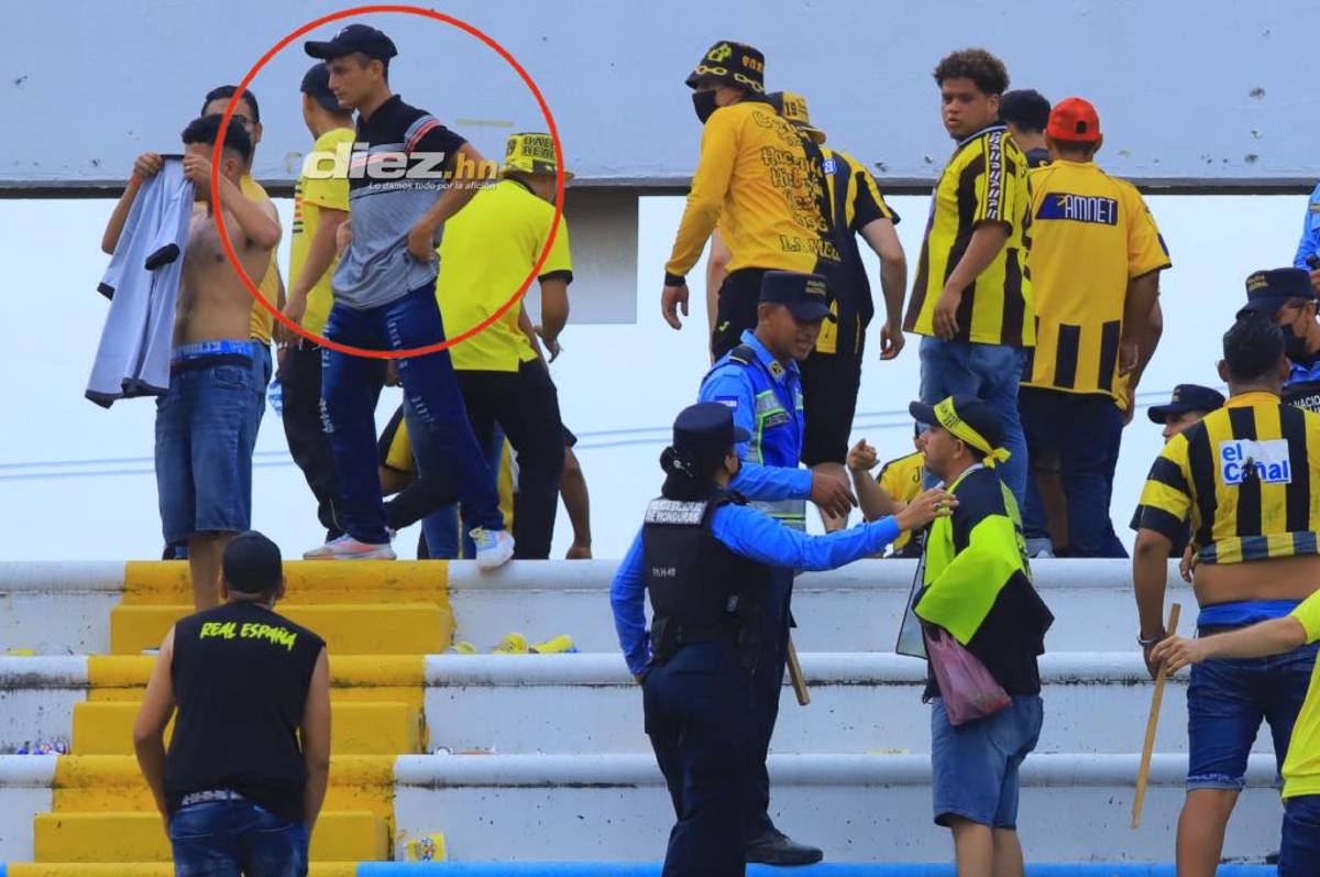 ¡Al descubierto! Salen a la luz las inéditas y claras imágenes del rostro del agresor en el Olímpico en la final de Honduras
