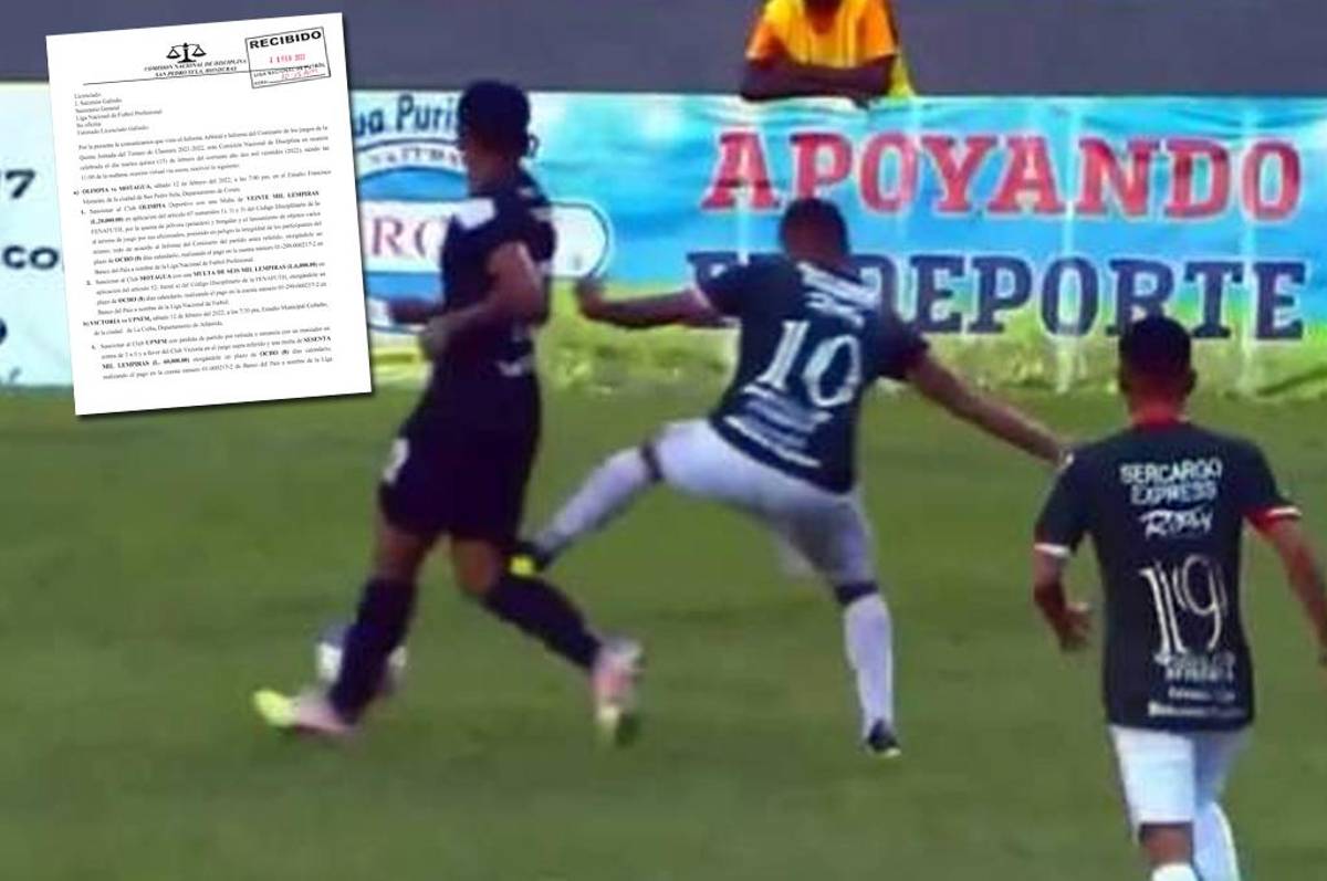 Mario Martínez recibe dos partidos de castigo por violenta patada contra jugador del Honduras Progreso