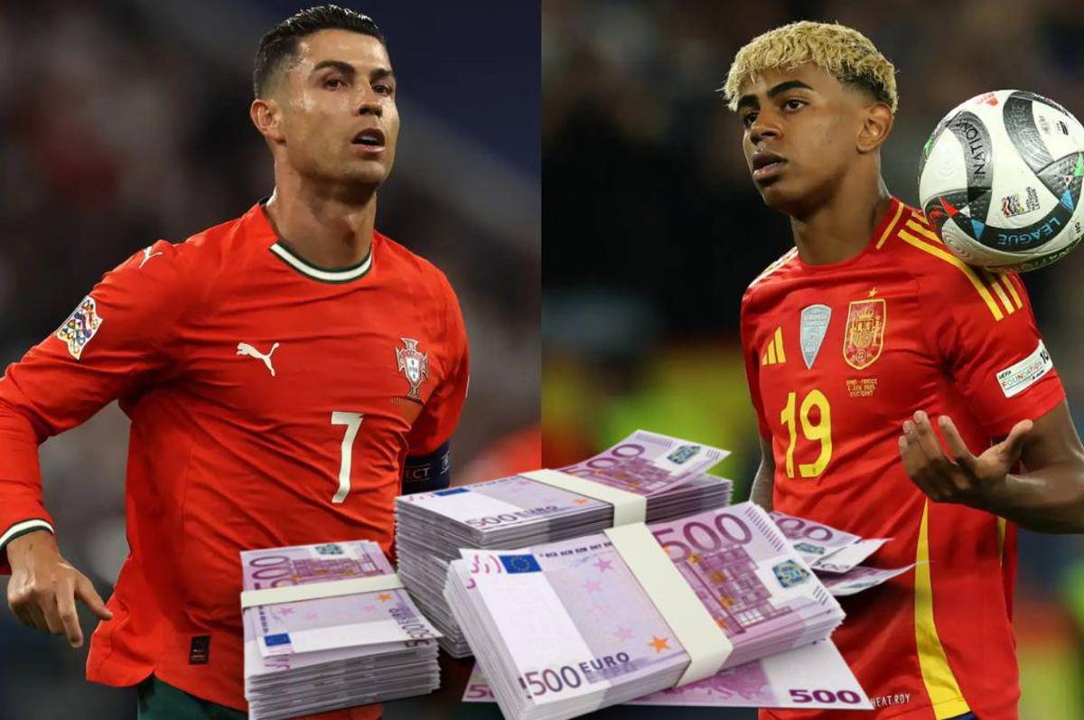 Mientras Cristiano Ronaldo gana 200 millones, este es el salario de Lamine Yamal, ambos finalistas de Liga de Naciones