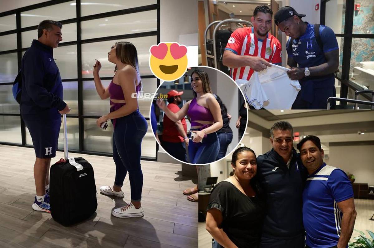 ¿Quién es la hermosa chica que se acercó a Diego Vázquez? Las fotos de la llegada a Miami de la Selección de Honduras