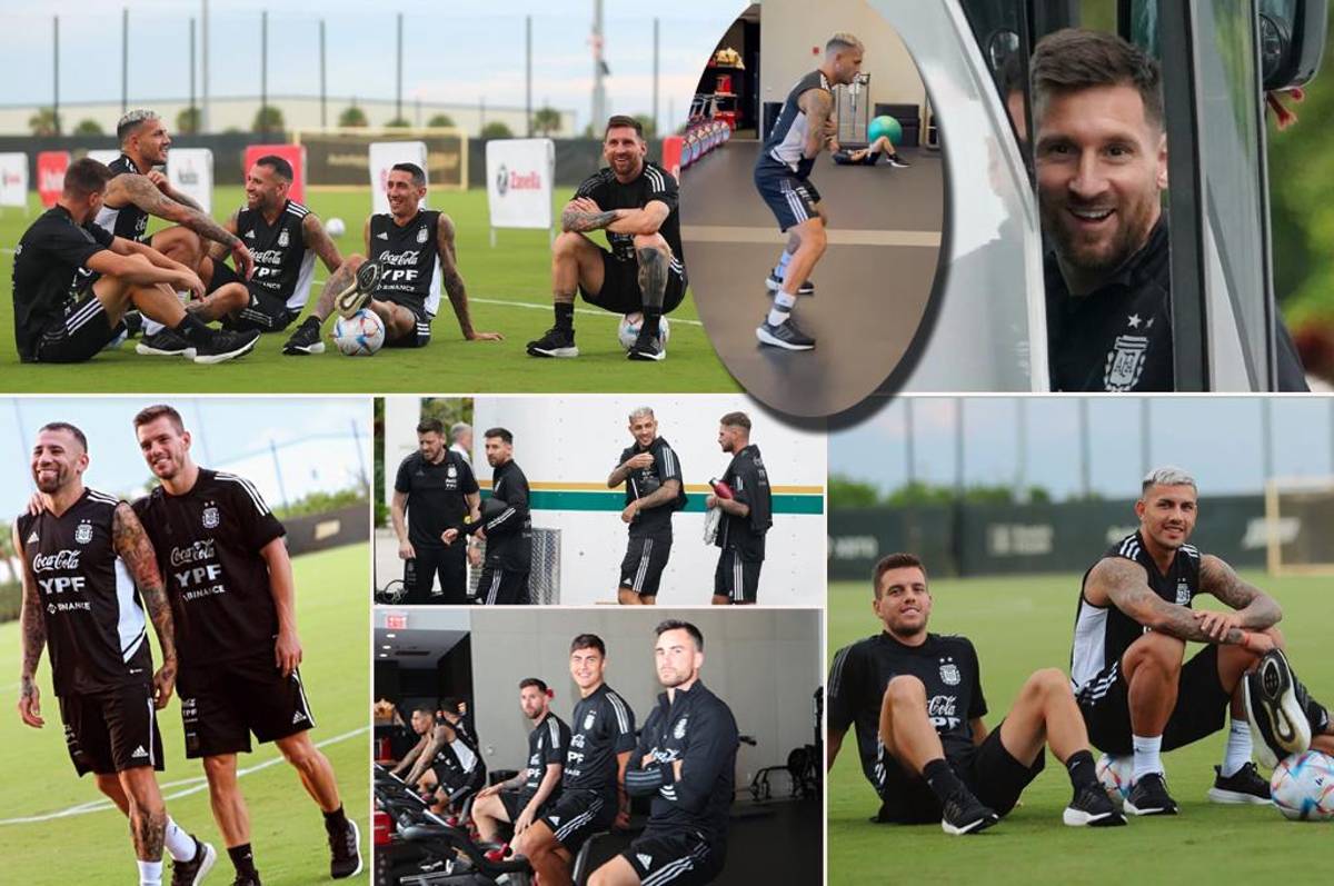 Relajados y la felicidad de Messi: el primer entreno de Argentina en la casa del Inter Miami antes de medirse a Honduras