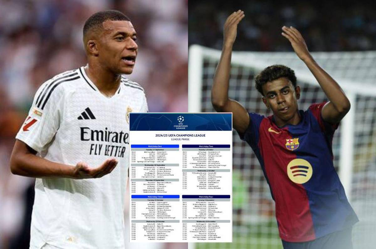 OFICIAL: Así quedó el calendario de la Champions League 2024-25; picante debut para Barcelona y Real Madrid lo tiene fácil