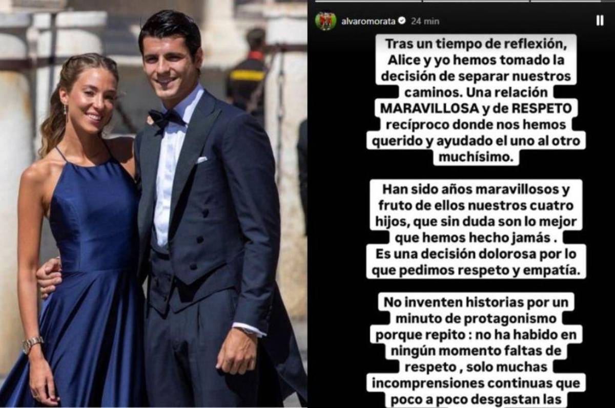 ¿Infidelidad? Morata ha quebrado su relación con su hermosa esposa y explica en redes la razón de la ruptura