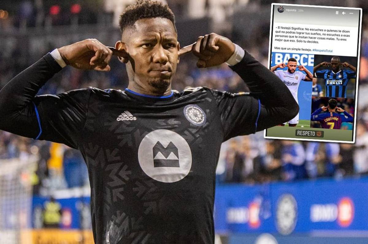 ¿Por qué Romell Quioto festeja sus goles tapándose los oídos? El delantero hondureño del CF Montreal lo explica