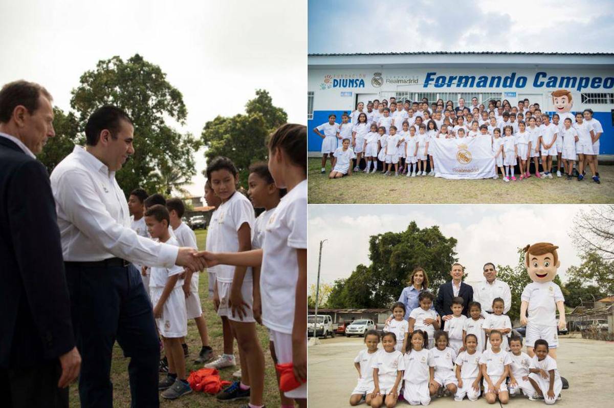 Emilio Butragueño en Honduras para inaugurar escuela sociodeportiva de la Asociación Real Madrid y Fundación Diunsa