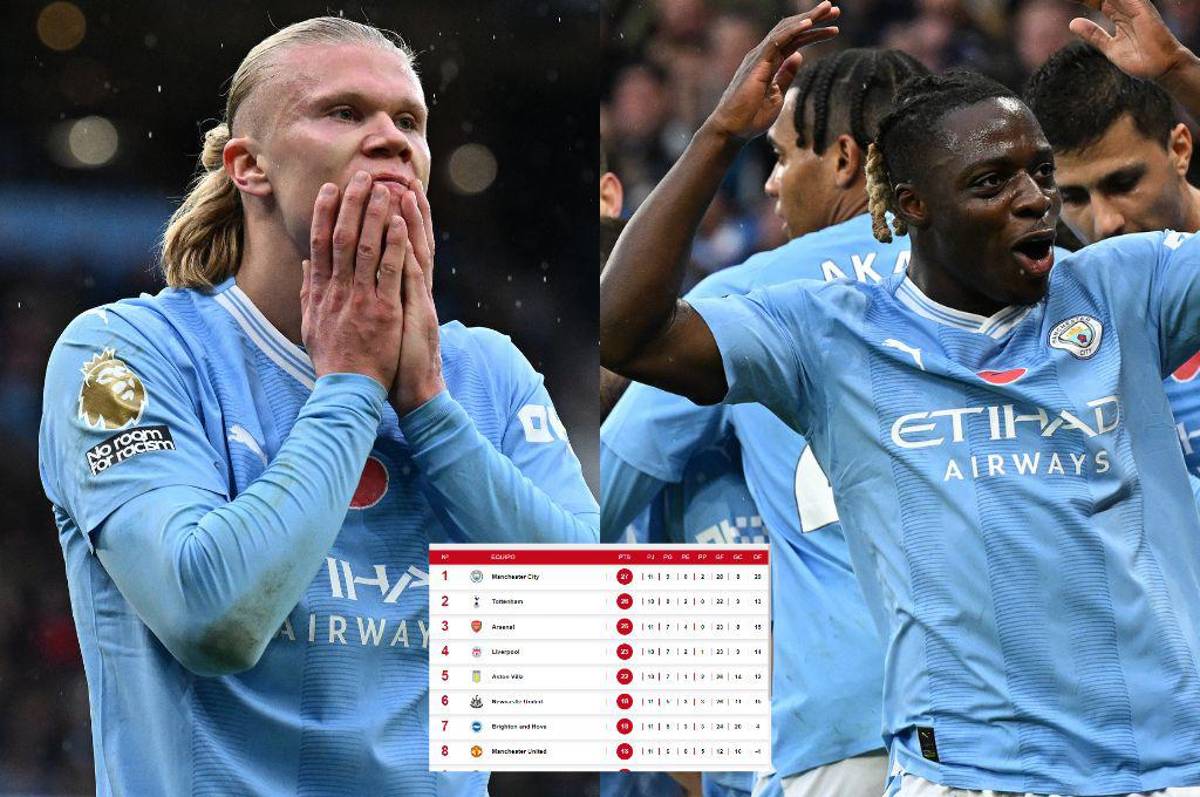 Haaland se lesionó y Doku resolvió: Manchester City receta paliza al Bournemouth y se coloca líder de la Premier League