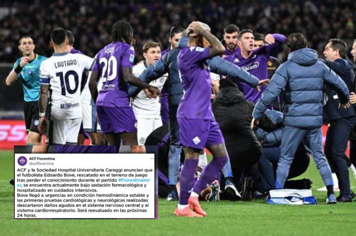 OFICIAL: Fiorentina lanza comunicado sobre el estado de salud de Edoardo Bove tras desmayarse durante un partido
