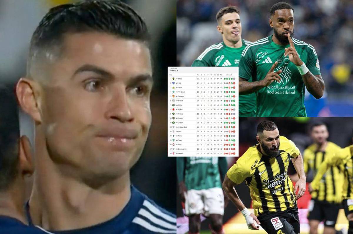 Cristiano volvió a dar pena y Benzema saborea el título: así está la tabla de posiciones de la Saudi Pro League