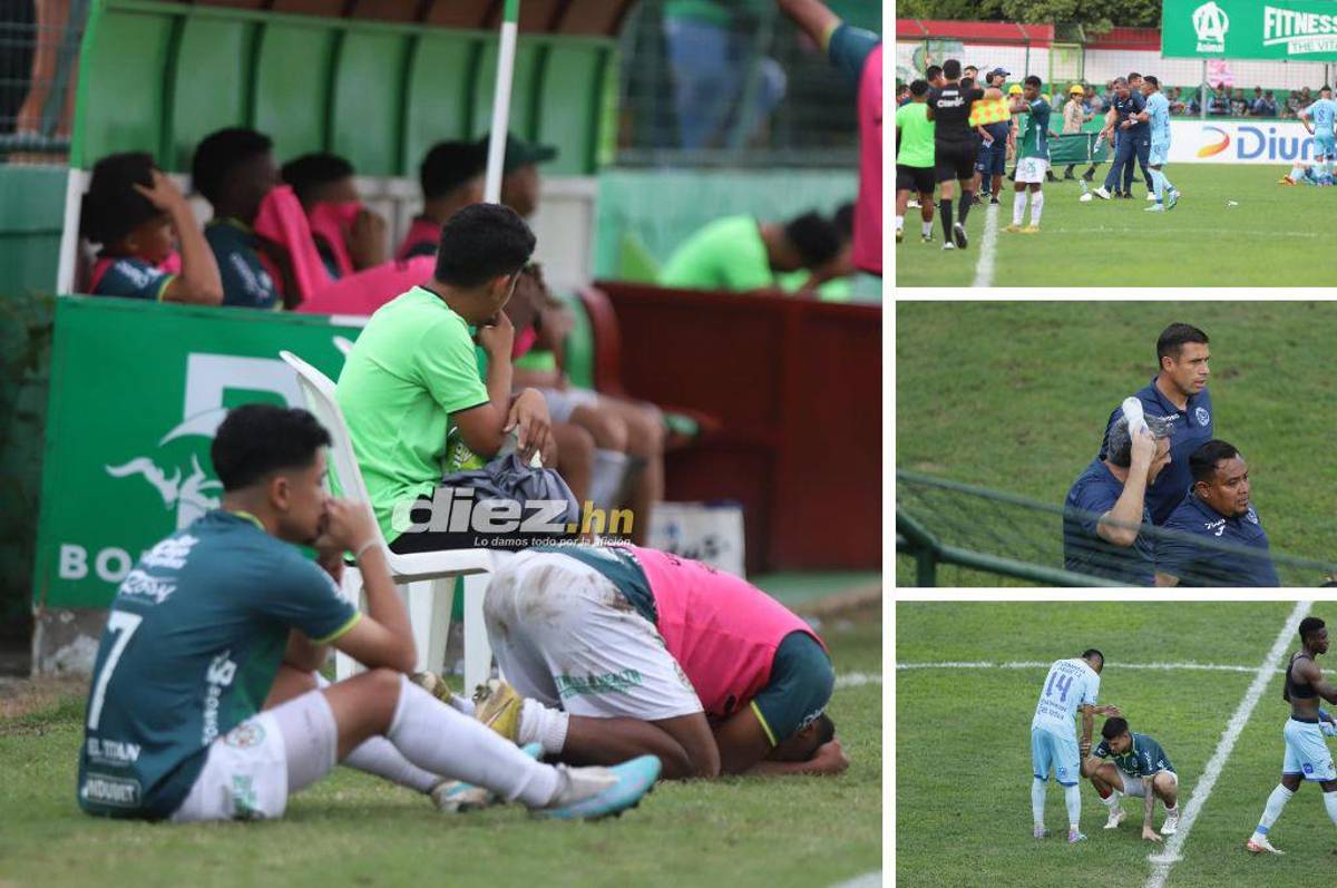 Lo que no se vio en TV: Tristeza y llanto en Marathón, a Diego Vázquez le tiraron de todo y así reaccionó el DT de Motagua