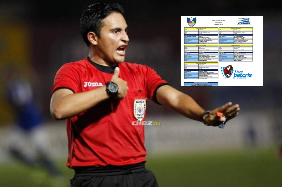 Saíd Martínez es el árbitro asignado para el clásico Olimpia-Marathón de la jornada dos del Clausura 2022