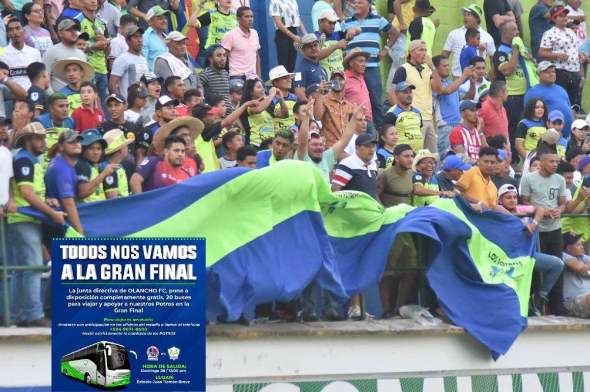 El presidente de los Potros de Olancho pone a disposición 20 buses para viajar a Tegucigalpa a la gran final ante Olimpia