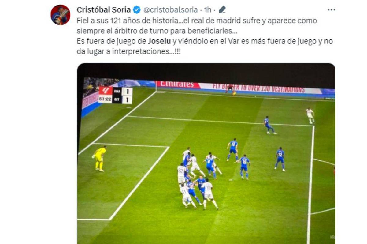 Salen a la luz las famosas líneas en la jugada del polémico gol de Joselu, Bellingham y su épico festejo; Choco Lozano presente en el Madrid-Getafe