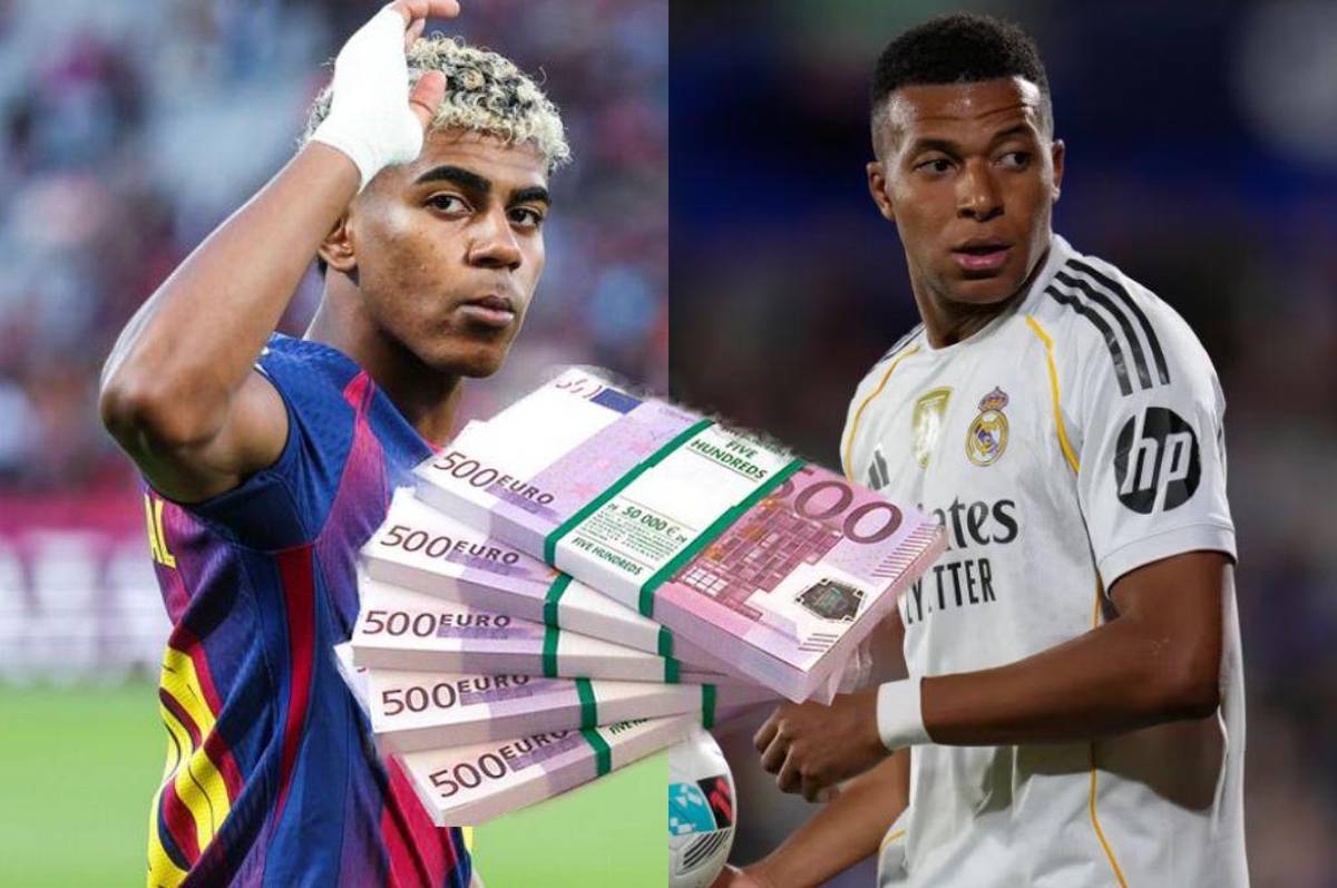 Mientras Lamine Yamal gana 20 millones de euros en Barcelona, esto cobra Mbappé por ganar su primer Clásico con Real Madrid