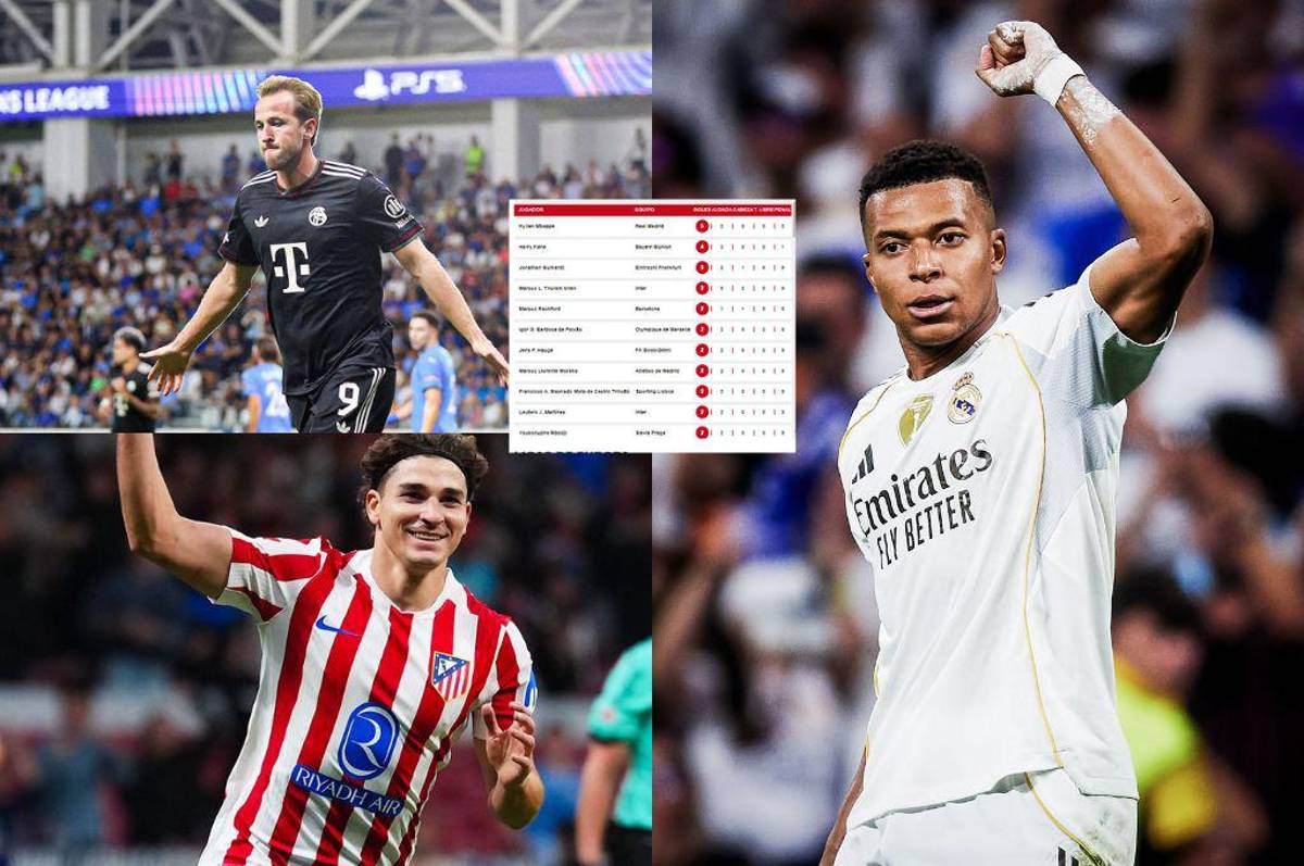 Mbappé marcó triplete y rompe a Harry Kane: así quedó la tabla de goleadores de la Champions League