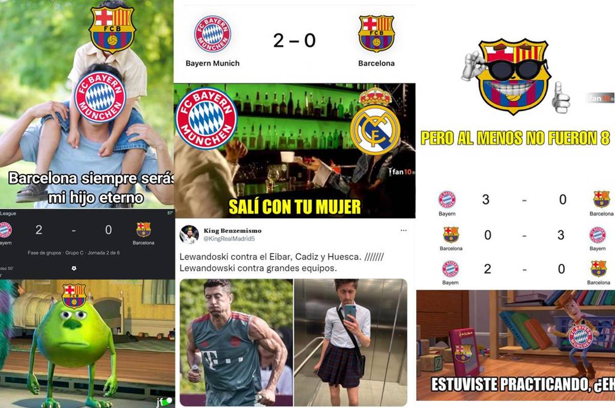 ¡No perdonan a Lewandowski! Los memes trituran al Barcelona tras sufrir otra derrota contra el Bayern en la Champions League