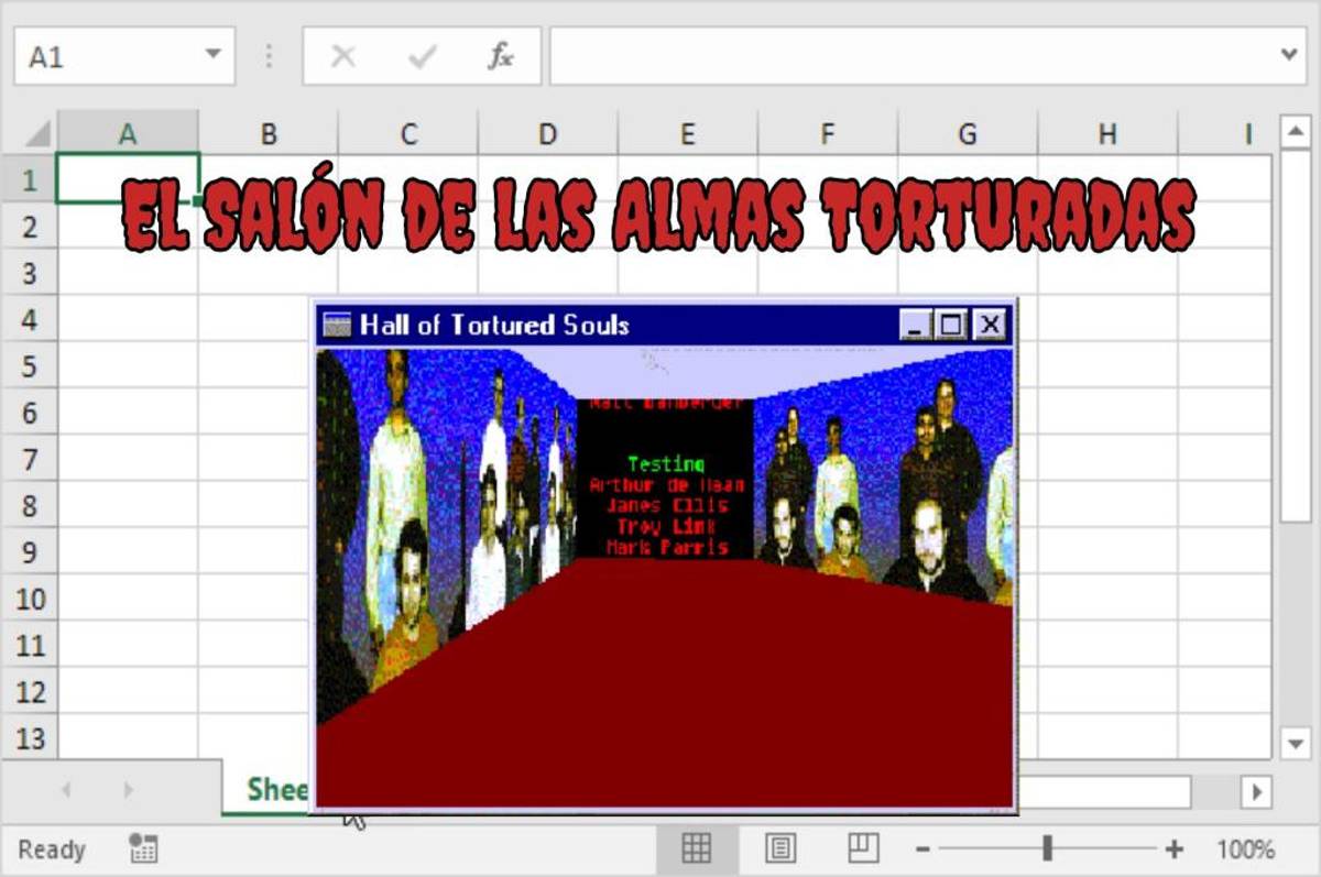Microsoft Excel: el Salón de las Almas Torturadas, una curiosidad que, en 1995, desató todo tipo de teorías locas