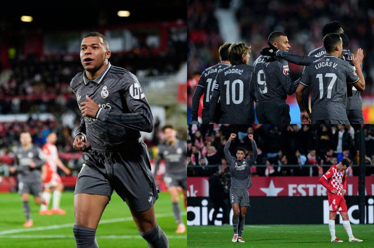 Mbappé se quitó los fantasmas: Real Madrid receta goleada al Girona en Montilivi y se acerca al Barcelona en el liderato