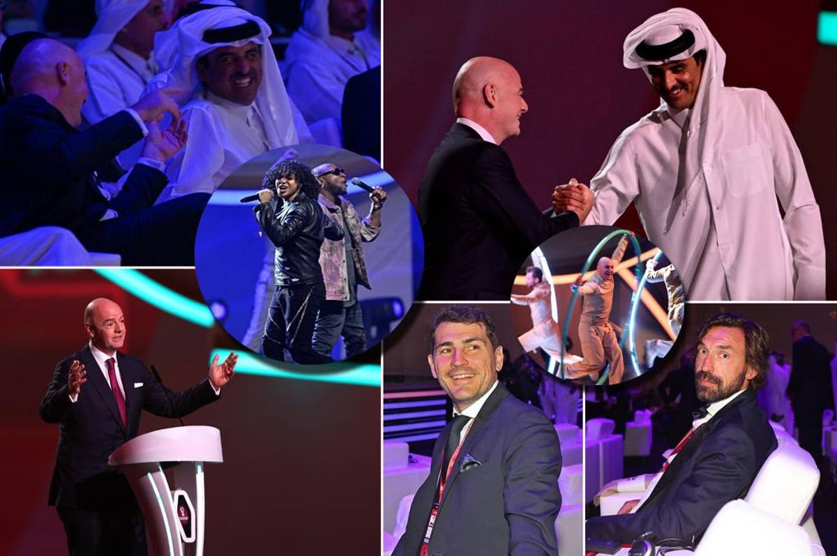 Así fue captado el Emir de Qatar y dueño del PSG y la promesa de Infantino en el sorteo del Mundial 2022
