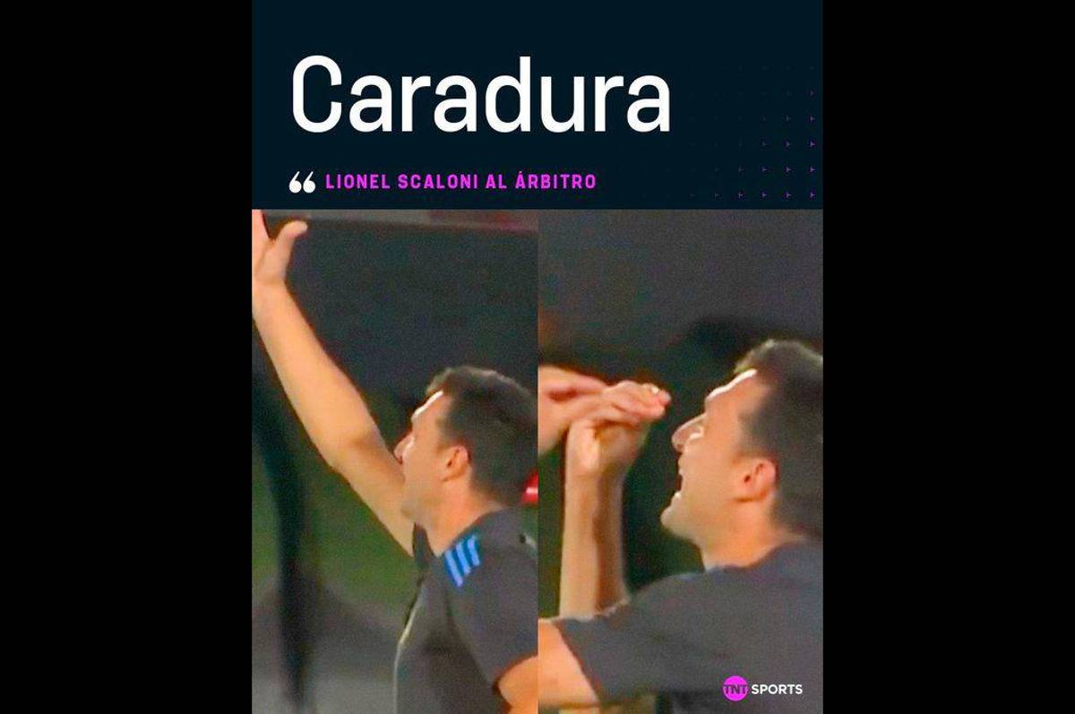 Messi insultó al árbitro en la caída ante Paraguay, Scaloni lo respaldó con un “caradura” y el golazo de chilena de Sanabria