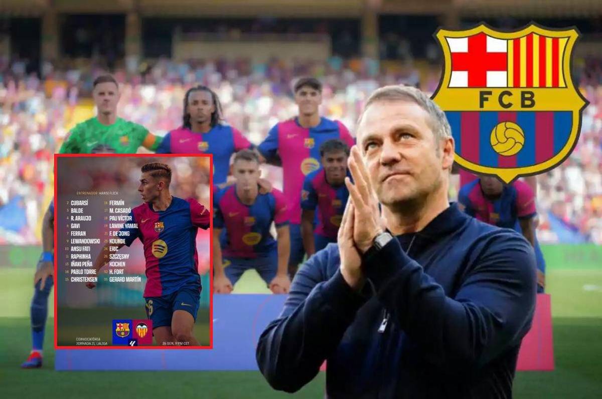 OFICIAL: con una baja sensible, Barcelona confirma su convocatoria para enfrentar a Valencia en la Liga Española