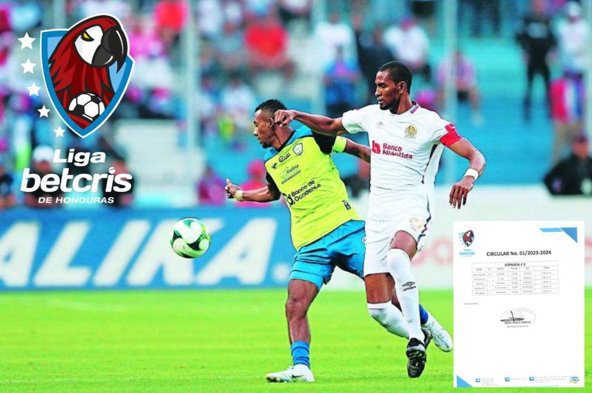 Horarios y días confirmados: Así se jugarán las primeras tres jornadas del torneo Apertura 2023 del fútbol de Honduras