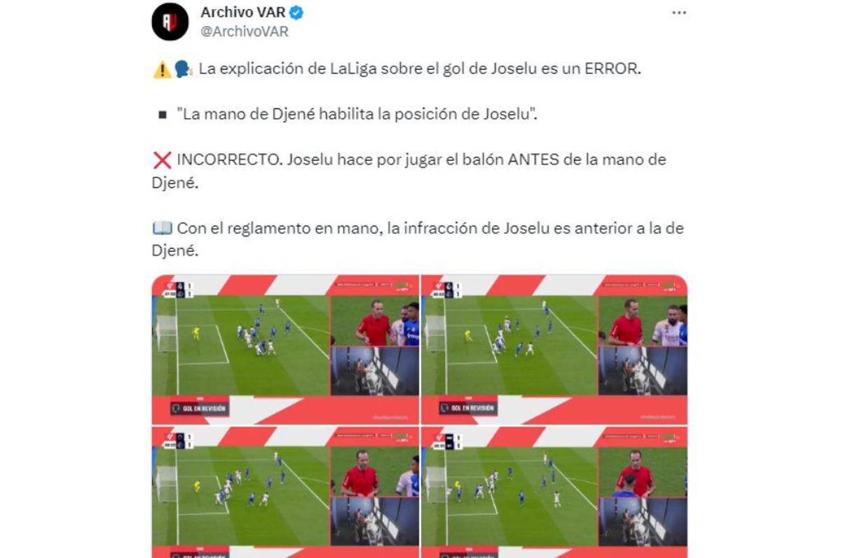 Salen a la luz las famosas líneas en la jugada del polémico gol de Joselu, Bellingham y su épico festejo; Choco Lozano presente en el Madrid-Getafe