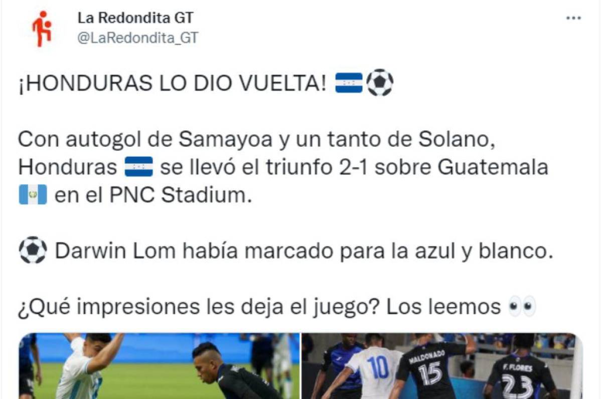 Honduras le remontó a Guatemala: La prensa chapina se mostró muy molesta por el resultado y contenta a la vez por el rendimiento del equipo