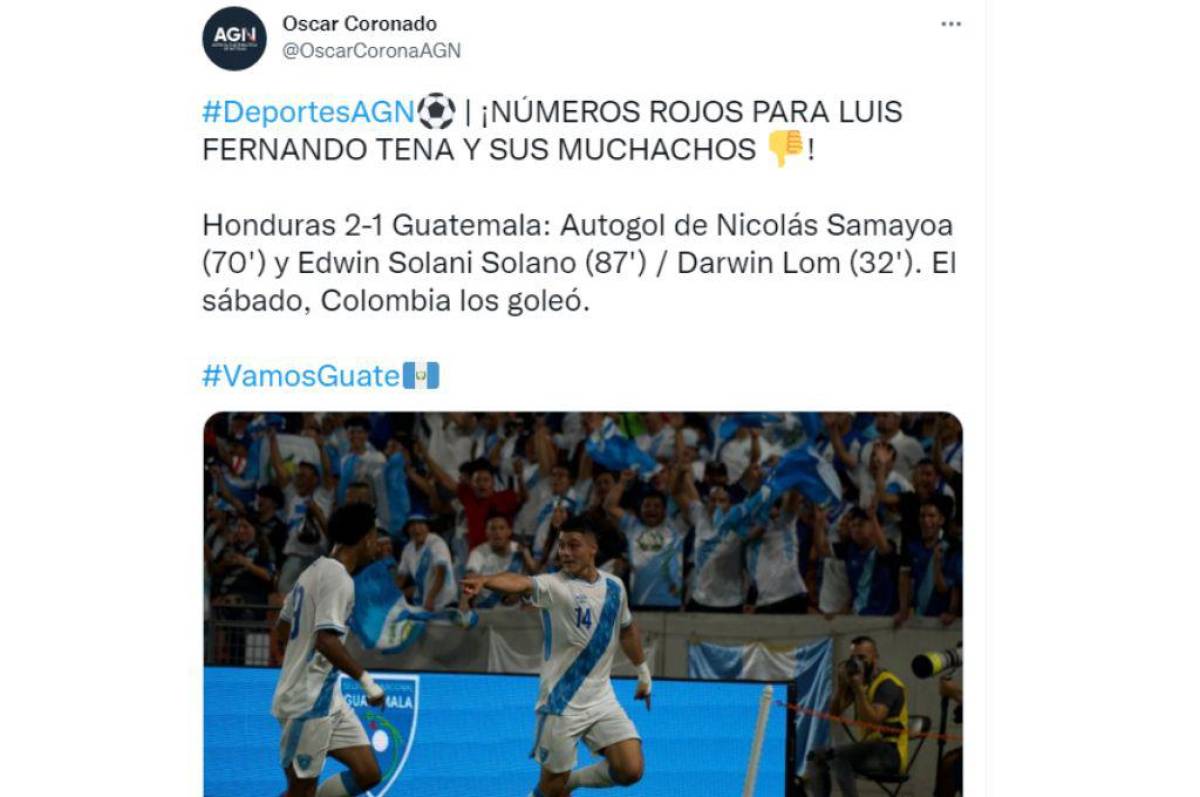 Honduras le remontó a Guatemala: La prensa chapina se mostró muy molesta por el resultado y contenta a la vez por el rendimiento del equipo