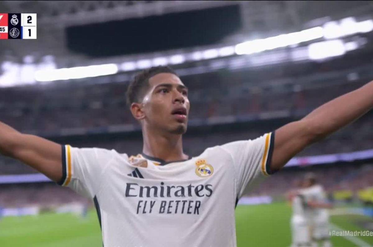 Salen a la luz las famosas líneas en la jugada del polémico gol de Joselu, Bellingham y su épico festejo; Choco Lozano presente en el Madrid-Getafe