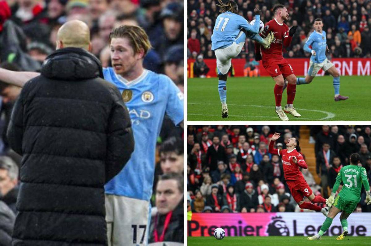 De Bruyne y su bronca en la banca con Pep Guardiola, la polémica en el Liverpool-Manchester City y Haaland no apareció