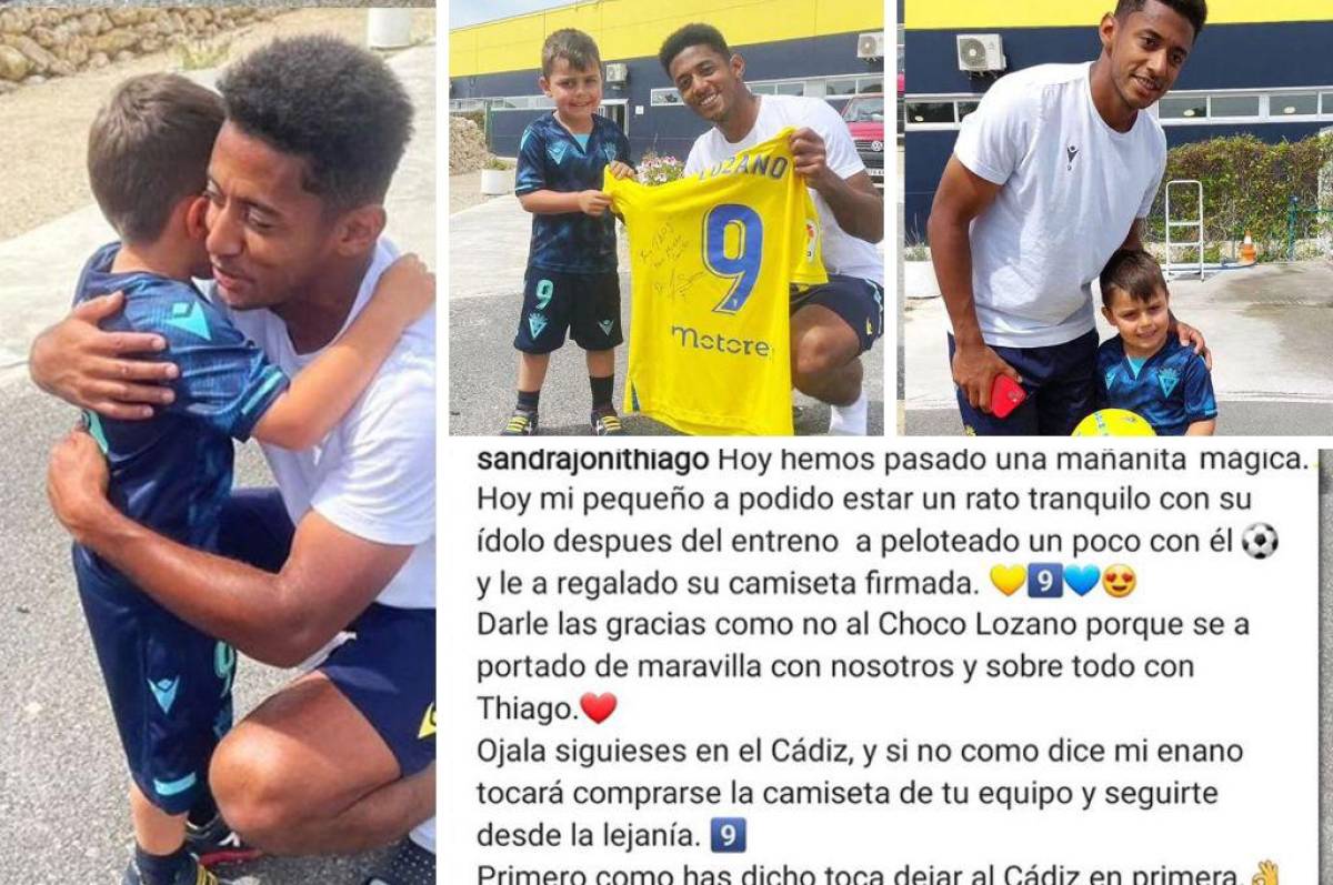 La madre de pequeño Thiago ha compartido el momento de su hijo con el delantero hondureño, Antony Lozano.